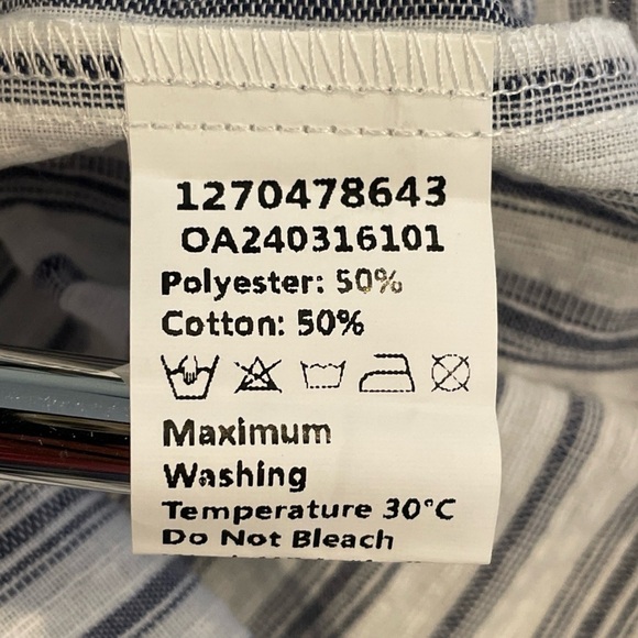 New Commense Gray Striped Shorts Set S US 6 Long Sleeves Pockets Oversized NWT - Picture 16 of 16